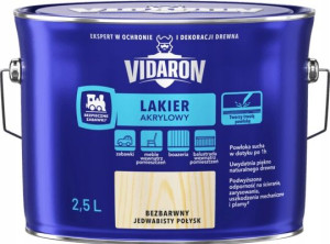 Vidaron Lakier Akrylowy Do Drewna 2,5l Bezbarwny