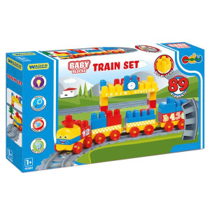 Wader 41481 Baby Blocks kolejka 3,35m 89elementów