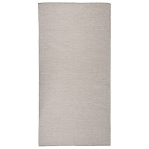 Dywan zewnętrzny o płaskim splocie, 100x200 cm, taupe