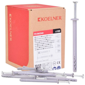 Koelner Kołek Szybkiego Montażu 6x40mm Z Kołnierzem Cylindrycznym Fx 100szt