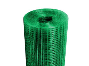 Siatka zgrzewana zielona - 13 mm x 13 mm / 0,50 m - rolka 5 m zielona