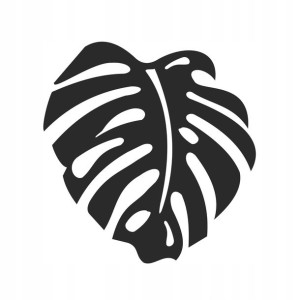 ozdoba dekoracja 3D liść monstera gruby 6mm duży c