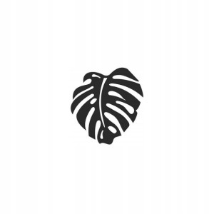 ozdoba dekoracja 3D liść monstera gruby 6mm mały c