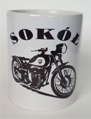 Kubek PRL kultowe motocykl prezent Sokół kolekcja