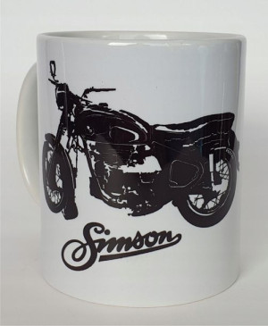 Kubek PRL kultowe motocykl prezent Simson kolekcja