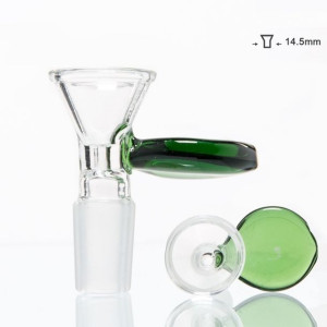 Cybuch 14.5mm z zielonym uchwytem Classic do bonga fajki wodnej