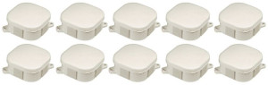 Puszka natynkowa hermetyczna 92x92x44 klik biała A.0020B 10 SZTUK