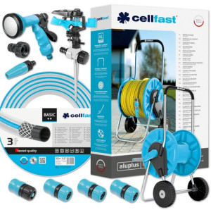 Cellfast Wózek Alu Wąż Ogrodowy 1/2 30m Zestaw