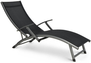 Leżak Ogrodowy Aluminiowy Relax Black