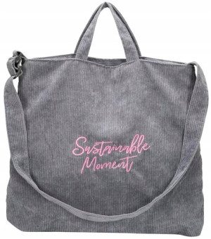 Worek Torba Sztruks Shopper Pojemna Duża Miejska