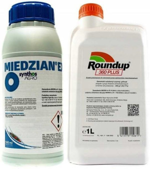 BAYER Miedzian Extra 350 SC 0,5l + Roundup 360 Plus 1l