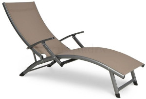 Leżak Ogrodowy Aluminiowy Relax Taupe