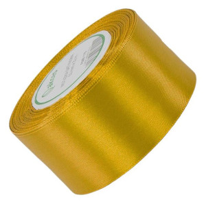 TASIEMKA wstążka SATYNOWA złota 50mm - 32mb