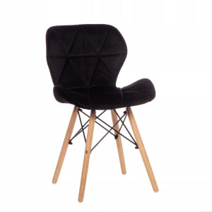 Krzesło Milano Design DSW czarne welurowe