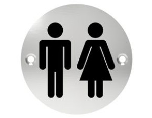 Przykręcane Oznaczenie Na Drzwi Toaleta Wc Stal