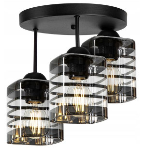 LAMPA WISZĄCA SUFITOWA ŻYRANDOL potrójna szklana