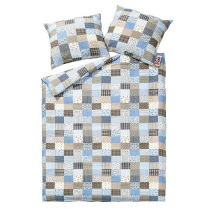 Pościel z kory 180x200 Patchwork Krateczka  na guziki