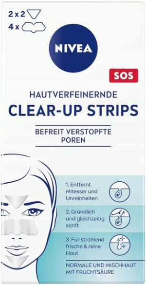 NIVEA CLEAR-UP plastry oczyszczające na wągry 8szt