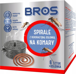 Spirale na komary z dekoracyjną stalową osłonką 6s