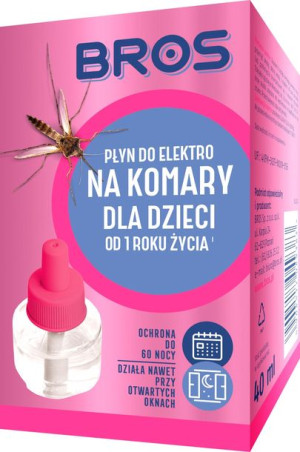 Bros płyn do elektro na komary dla dzieci od 1 rok