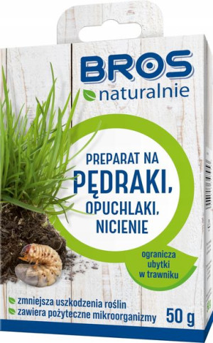 Bros Naturalnie Na Pędraki Larwy Opuchlaki 50g