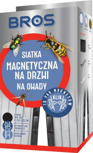 Moskitiera siatka magnet. do drzwi 220 x 100 cm cz