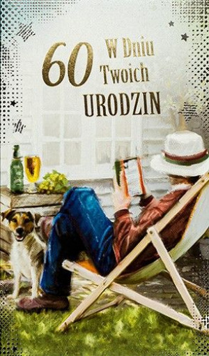 Kartka na 60 urodziny dla mężczyzny A6414