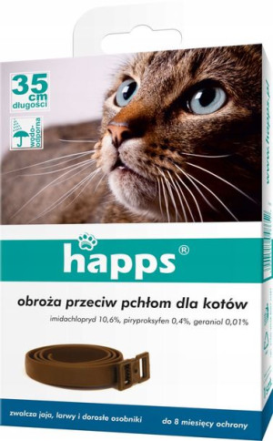 Obroża na pasożyty dla kotów Happs 35cm