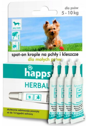 Krople na pchły i kleszcze dla małych psów 5-10kg