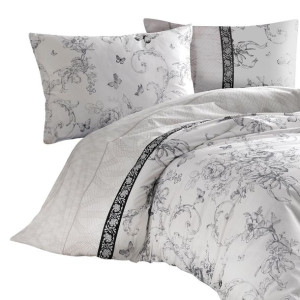 Pościel bawełniana ALEGRA GREY/200x220 COTTONLOVE EXCLUSIVE