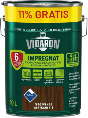 Vidaron Impregnat Ochronny Wenge Afrykańsk V10 10l
