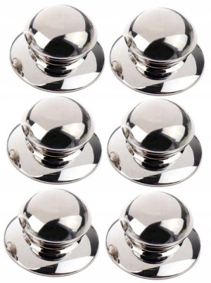 6X Gałka Gałki Uchwyty Do Pokrywek Garnka Metal