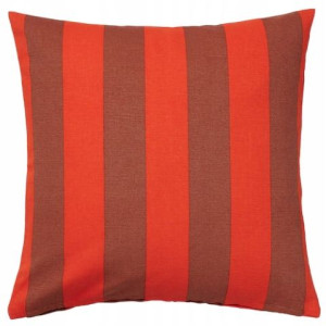 IKEA HILDAMARIA poszewka 50x50 pasy pomarańczowe