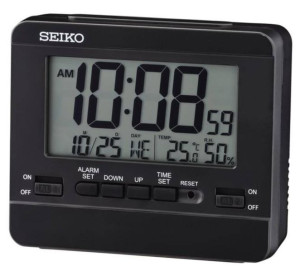 Budzik Seiko QHL086K Termometr Higrometr