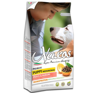Naxos Puppy Medium/Maxi Ryba Karma Bezglutenowa i Monobiałkowa próbka150g