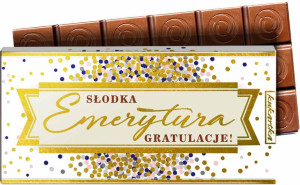 SŁODKA EMERYTURA czekolada mleczna Kukartka