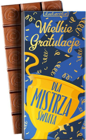 MISTRZ ŚWIATA czekolada mleczna Kukartka
