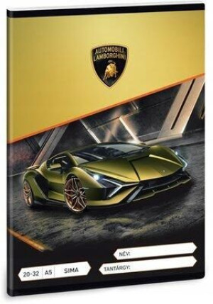 Lamborghini zeszyt czysty gładki z marginesem 0669