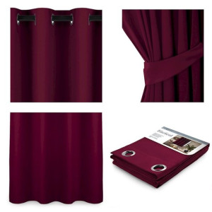 Ameliahome Zasłony Ah Blackout Eyelets Wine 140x175 1pc