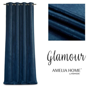 Amelia Home Zasłony Glamour Eyelets Navy 140x250