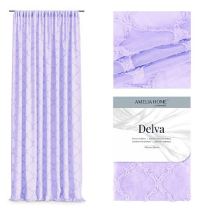 Amelia Home Firana Firanka Delva Pleat Lavender 140x250