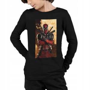 Bluzka Dziecięca Długi Rękaw - Deadpool Wzory 14+