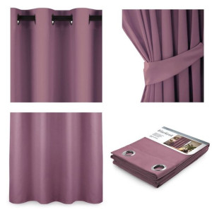 Ameliahome Zasłony Ah Blackout Eyelets Mauve 140x245 1pc