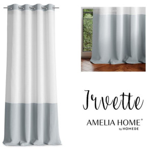 Amelia Home Firana Firanka Irvette Eyelets Silver 140x270