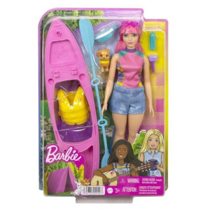 Lalka Barbie Kemping Daisy+ Kajak Zestaw