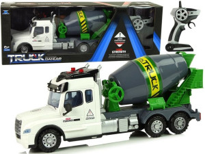 Betoniarka Ciężarówka R/c Obrotowa Gruszka Biała Pilot 2,4 G