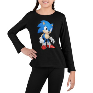 Bluzka Dziecięca Długi Rękaw - Sonic Gry Bajki 9+