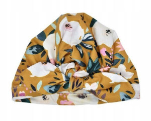 Czapka czapeczka niemowlęca TURBAN 36 38 kwiaty