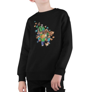 Bluza Dziecięca Nadruk Minecraft Gry Wzory 7+ 128