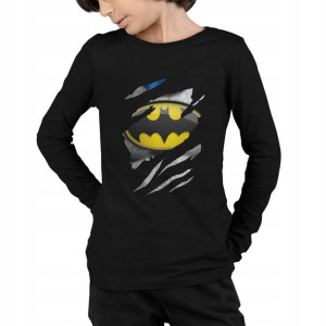 Bluzka Dziecięca Długi Rękaw - Batman Wzory 5+